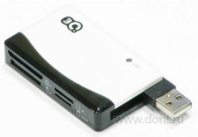 CardReader  3Q CRM010-H External (CF, XD, SD/MMC, MS/MSPRO, M2, MicroSD) White-Black