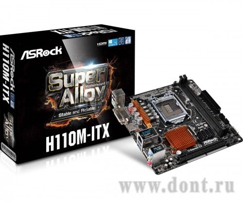  ASRock H110M-ITX LGA1151 2xDDR4 4xSATA 1xPCI-E x16 mini-ITX