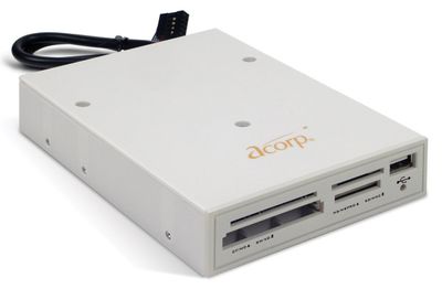 CardReader  Acorp CardReader all-in-1 USB 2.0 (int.3.5) Ivory (CRIP200W)