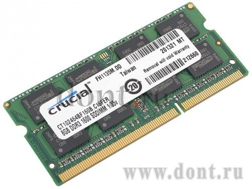   Crucial CT102464BF160B SODIMM 8GB 1600MHz DDR3L 1.35V
