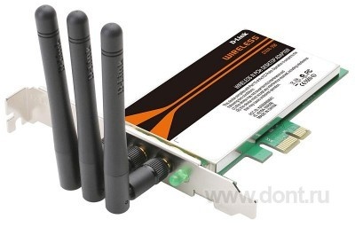 D-Link DWA-556 WiFi PCI-E 802.11b/g/n,  300Mbps