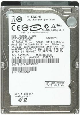 2,5 HGST 500GB HTS545050B7E660 SATA 5400 2.5 16MB (500GB) 