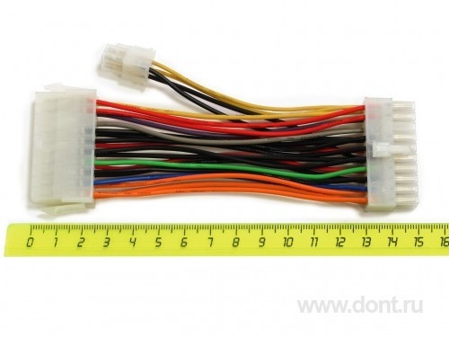  Кабель удлинитель питания 20-pin > 20-pin + 4-pin (150 мм)