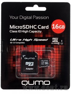    QUMO   QUMO MicroSDHC 16GB Class 10 UHS-I ,3.0   SD