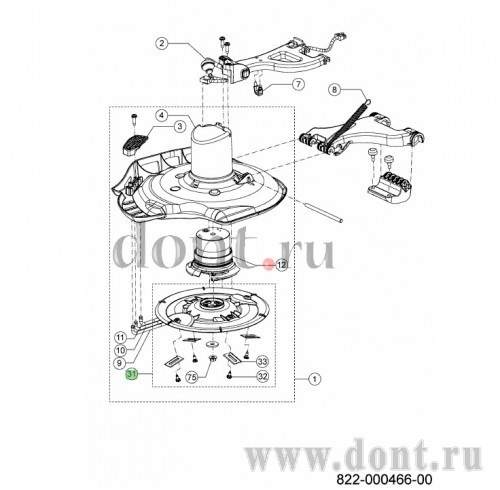 Запчасти для Robomow Robomow Диск держатель для ножей Robomow RK (753-11198)