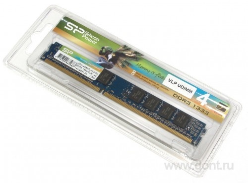   SiliconPower  4GB 1333Mhz DDR3 SP004GBVTU133N02