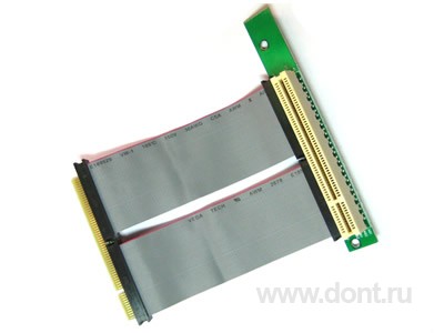 Адаптер, переходник Soarland Райзер-карта PCI на гибком шлейфе (soft riser card) (SLPS015)