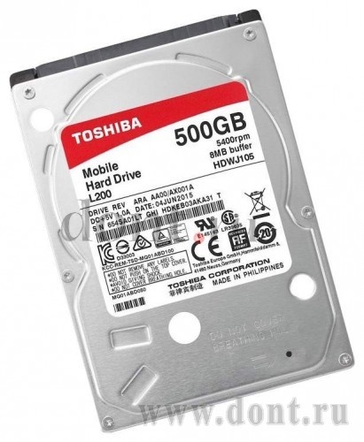 2,5 Toshiba 500GB HDWJ105UZSVA L200 SATA 5400 2.5 8MB