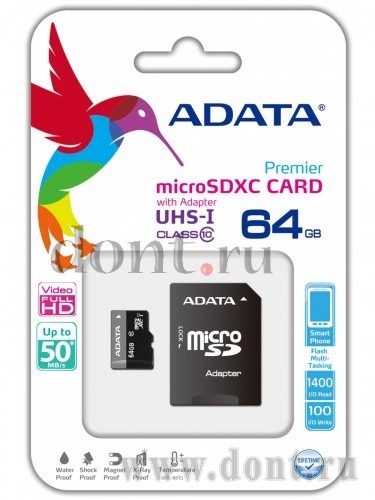   ADATA 64GB microSDXC  ADATA  UHS-1 CL10