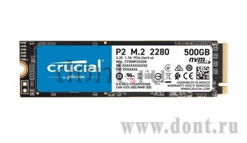   Crucial 500GB P2 CT500P2SSD8 (m.2 2280, NVMe)