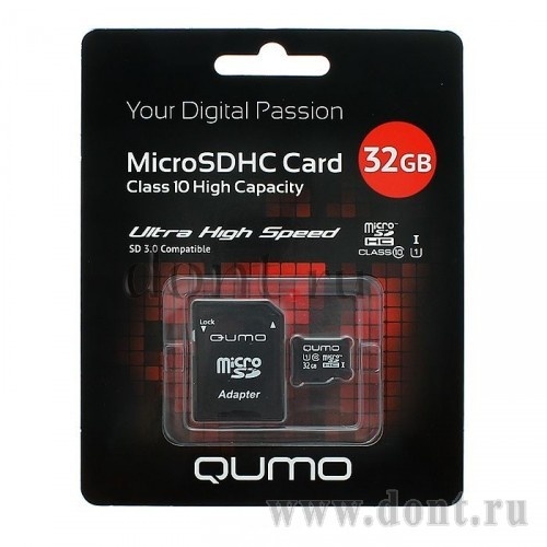    QUMO   QUMO MicroSDHC 32GB lass 10 UHS-I ,3.0   SD